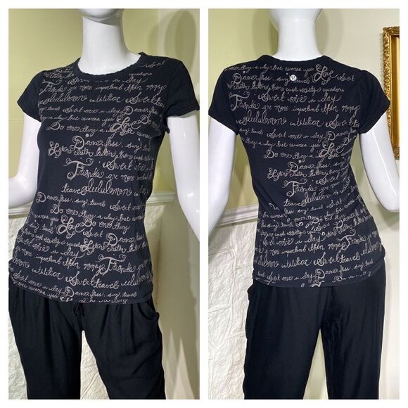 Lululemon Athletica Script T-Shirt - Picture 1 of 16